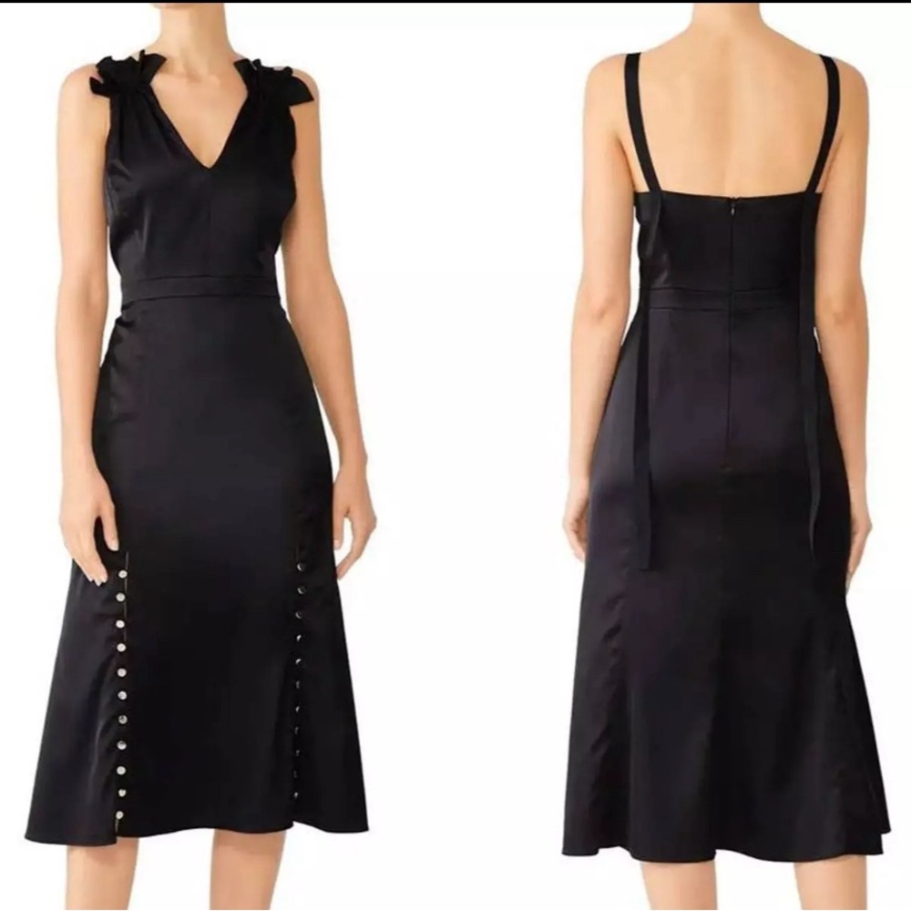 Prabal Gurung Collective Black midi Dress Sz 2 $315